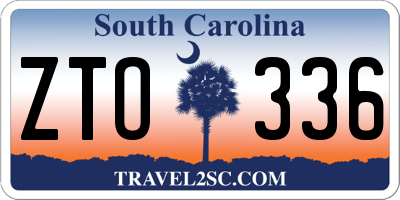 SC license plate ZTO336