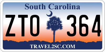 SC license plate ZTO364