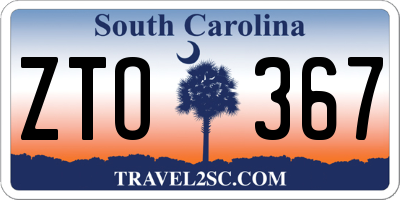 SC license plate ZTO367