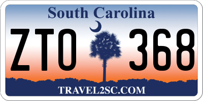 SC license plate ZTO368