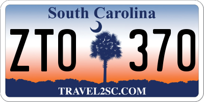 SC license plate ZTO370