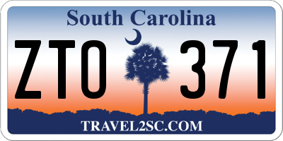 SC license plate ZTO371