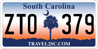 SC license plate ZTO379