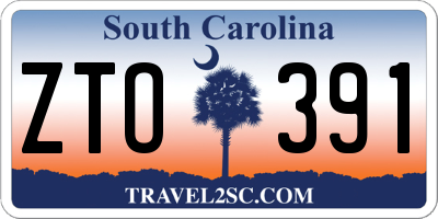 SC license plate ZTO391