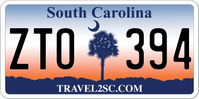 SC license plate ZTO394