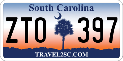 SC license plate ZTO397