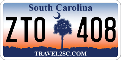 SC license plate ZTO408