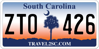 SC license plate ZTO426