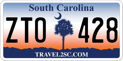 SC license plate ZTO428