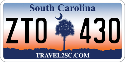 SC license plate ZTO430