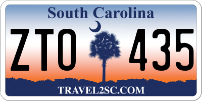 SC license plate ZTO435