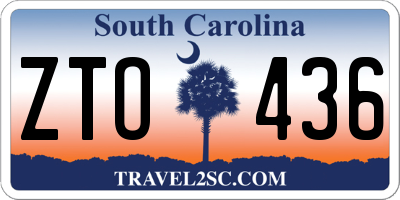 SC license plate ZTO436