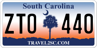 SC license plate ZTO440