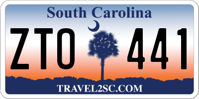 SC license plate ZTO441