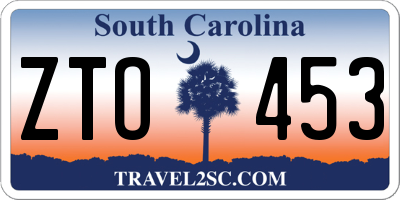 SC license plate ZTO453