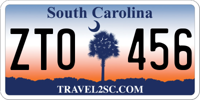 SC license plate ZTO456