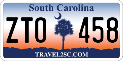 SC license plate ZTO458