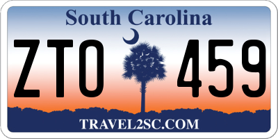 SC license plate ZTO459