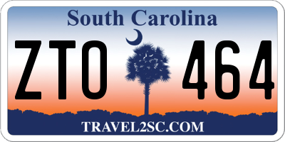 SC license plate ZTO464