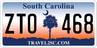 SC license plate ZTO468