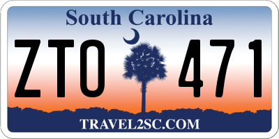 SC license plate ZTO471
