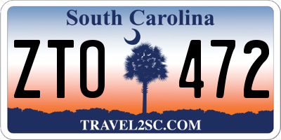 SC license plate ZTO472