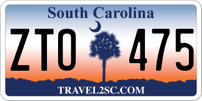 SC license plate ZTO475