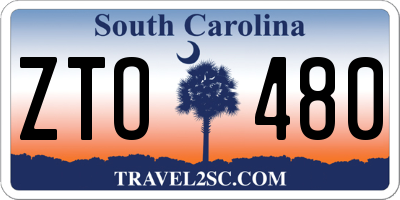 SC license plate ZTO480