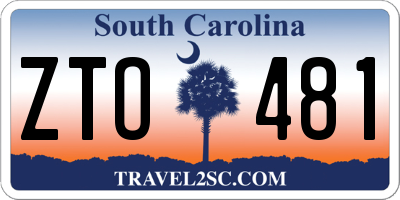 SC license plate ZTO481
