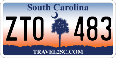 SC license plate ZTO483