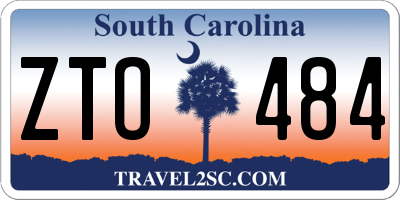 SC license plate ZTO484