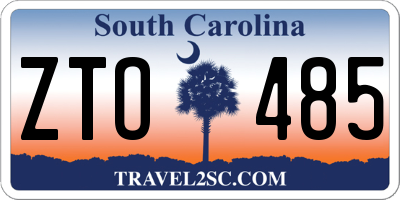 SC license plate ZTO485