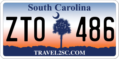 SC license plate ZTO486