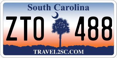 SC license plate ZTO488