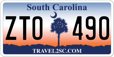 SC license plate ZTO490