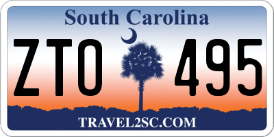 SC license plate ZTO495