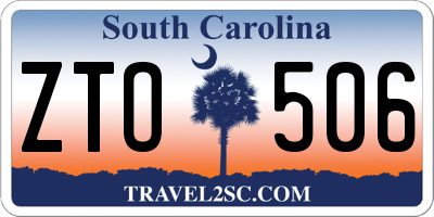 SC license plate ZTO506