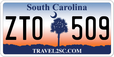 SC license plate ZTO509