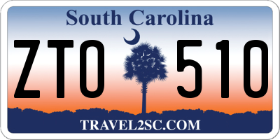 SC license plate ZTO510