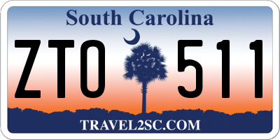 SC license plate ZTO511