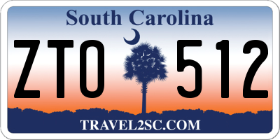 SC license plate ZTO512