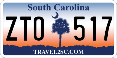 SC license plate ZTO517