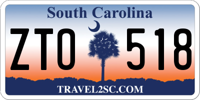 SC license plate ZTO518