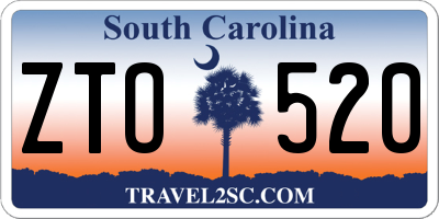 SC license plate ZTO520