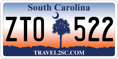 SC license plate ZTO522
