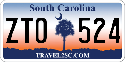 SC license plate ZTO524