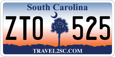 SC license plate ZTO525