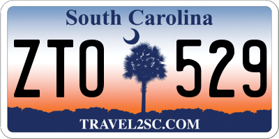 SC license plate ZTO529