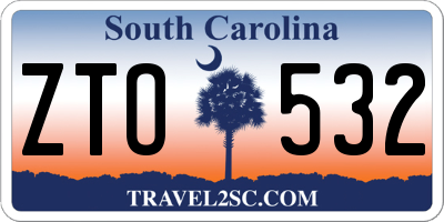 SC license plate ZTO532