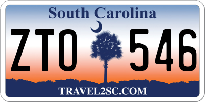 SC license plate ZTO546